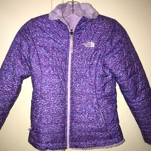 Girls North Face reversible jacket - size medium